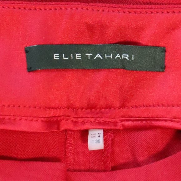 NWOT Elie Tahari red pants size 0 - Picture 3 of 6